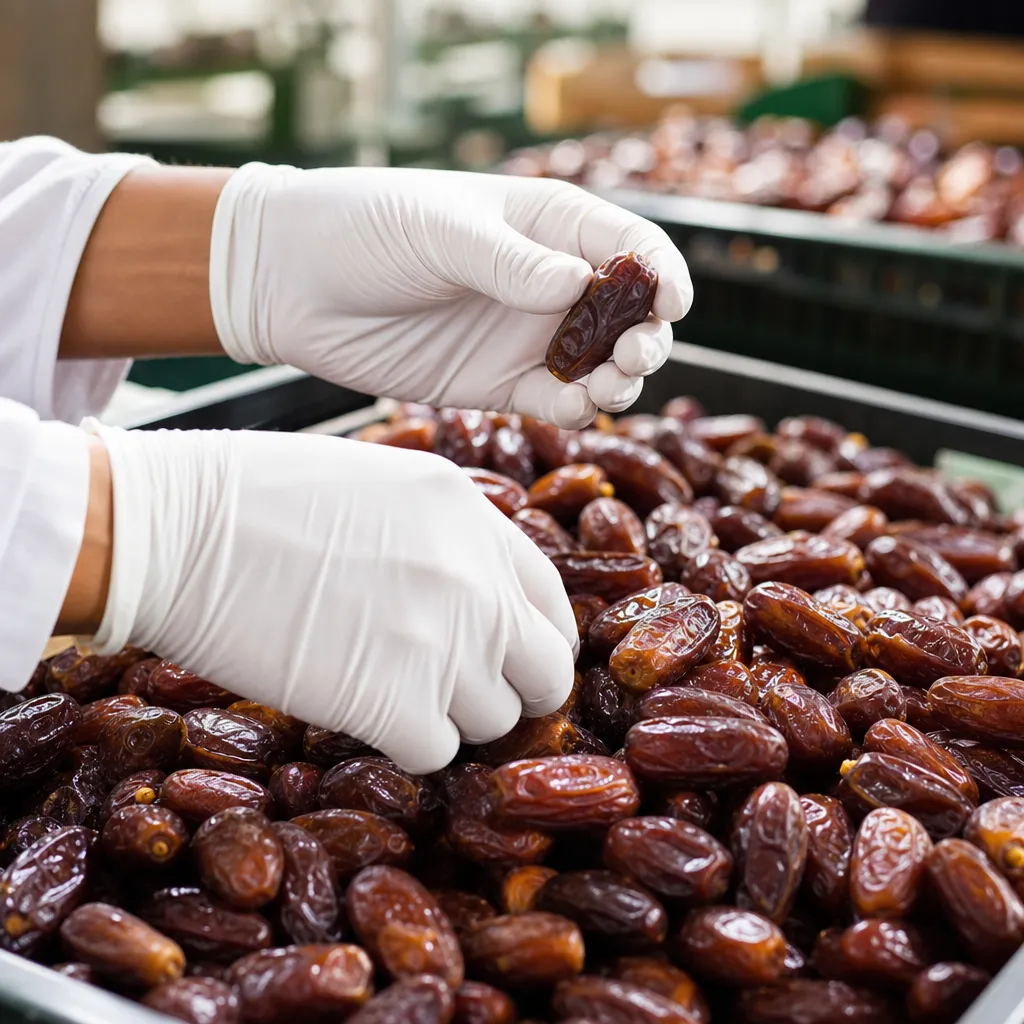 Seleksi dan sortir mutu kurma di sumber